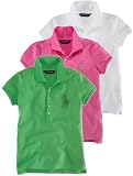 Ralph Lauren Childrenswear Girls Beaded Big Pony Stretch Polo Shirt