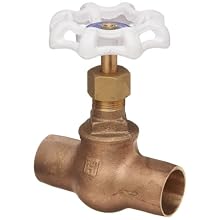 Milwaukee Valve UP1502 Series Bronze Globe Valve, Potable Water Service, Inline, Threaded Bonnet, Solder End