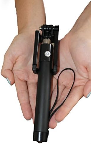 Perfect Bluetooth Selfie Stick, XSarmor One Piece Best Wireless Selfie NEXT GEN MODEL. Bluetooth Remote Shutter. Love It Or Return It! Smallest Extendable Selfie Stick Fits In Your Pocket. -Black