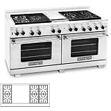 American Range 60 Inch Natural Gas Range With 6 Burners And Griddle