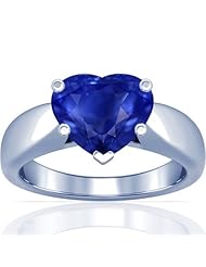 Platinum Heart Cut Blue Sapphire Solitaire Ring (GIA Certificate)