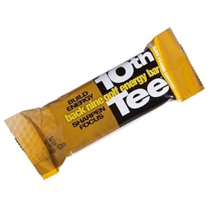 SCNS Sports Foods 10th Tee Chocolate Peanut Caramel Back Nine Golf Energy Bar, 1.76-Ounce Bars (Pack of 12)