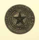 Metal Texas Ranger Plaque