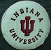 University of Indiana Big Red Hoosiers Interlocking IU White tire cover, Size SMALL