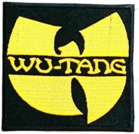 Wu-tang Clan Music Band Patch 7.5cm(w) X 7.3cm(h)(gold on Black)embroidered Iron on Hat Jacket Hoodie Backpack Ideal for Gift