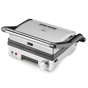 George Foreman GR0742S 3-in-1 Panini Press, Grill and Open Griddle with Double Cooking... by 