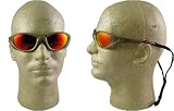 AO Safety Glasses Fuel II Series Metallic Sand Frame with Red Mirror Lens
