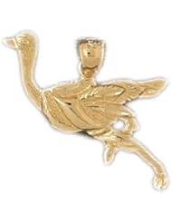 Dazzlers Solid 14k Gold Roadrunner Bird Charm Pendant Available in three colors from jewelsberry (weights: 2.3 grams only)