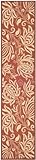 IMAGE OF Safavieh Cy2961-3707 Courtyard Collection Antigua Red and Natural Indoor/Outdoor Area Runner, 2-Feet 4-Inch by 9-Feet 11-Inch