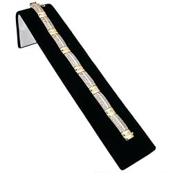 Black Velvet Bracelet Display Ramp Jewelry Showcase 8"