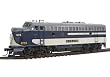 Proto 2000 Diesel EMD F7A-B Set Powered - Standard DC - Denver and Rio Grande Western #5674 and 5673 (aluminum, orange, Single Stripe)