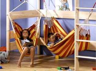 La Siesta Chica Kinderhängestuhl 70 x 100 cm rot/gelb