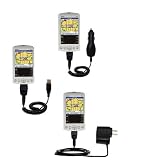 Deluxe Kit for the Garmin iQue 3200 includes a USB cable with Car and Wall Charger - Gomadic Brand w/ TipExchange Technology
