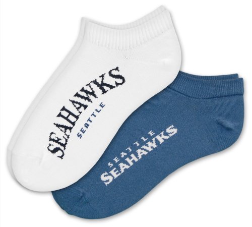 Seattle Seahawks Women's No-Show Socks (2-pack), Medium