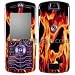 Pyro Flame - Motorola SLVR L7 Cell Phone Protector Skin Decals - Faceplates