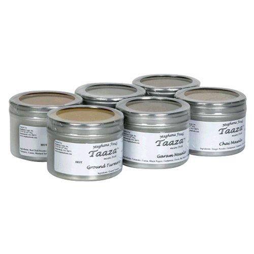 Taaza Spice Tins (Pack of 6) by Taaza