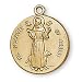 12K Gold Filled Saint Francis of Assisi Medal and 18-inch Chain