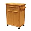 Beechwood Cart with Storage Cabinet