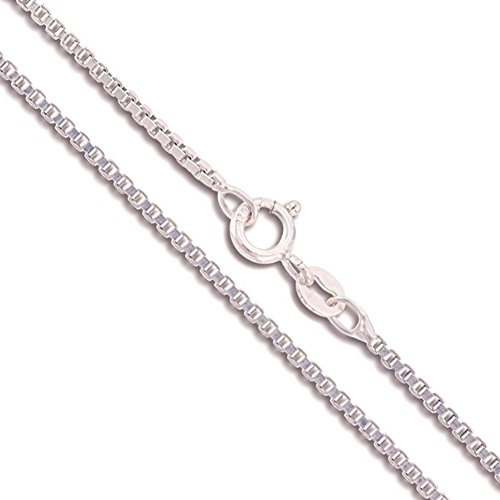 Sterling Silver Box Chain 1.5mm Genuine Solid 925 Italy Classic New Necklace