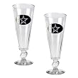 Dallas Cowboys 2pc 16oz Pilsner Glass Set with Football on stem - Oval Logo NFL Football
