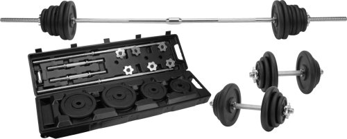 HealthPersonalCare: Sunny Health & Fitness 110 Lbs. Black Barbell Set