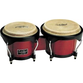 Schalloch Wood Bongo Set, Wine Red