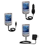 USB cable with Car and Wall Charger Deluxe Kit for the HP iPaq 110 - uses Gomadic TipExchange Technology