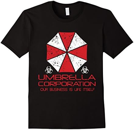 Men's Umbrella Corporation T Shirt, Umbrella T Shirt XL Black
