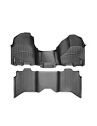 Automotive Parts and Accessories: 2012-2013 Dodge Ram 1500 Quad Cab Black WeatherTech Floor Liners (Full Set) [Over the Hump] - WeatherTech
