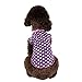 Quality Fashion Pet Puppy Dog Clothes pet dog puppy T shirt -purple dot