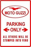 MOTO GUZZI PARKING sign * street motorcycle
