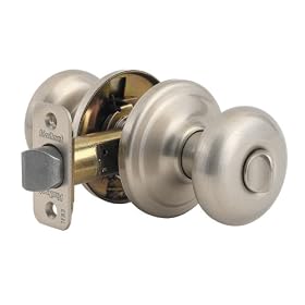 Kwikset 97300-699 Signatures Juno Privacy Knob, Satin Nickel by Kwikset