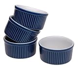 Emile Henry Provencal 6-Ounce Ramekin, Set of 4, Azure Blue
