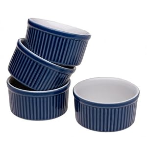 Emile Henry 6-Ounce Ramekin, Set of 4, Azure Blue
