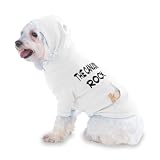 the Canucks Rock Hooded (Hoody) T-Shirt with pocket for your Dog or Cat SMALL White