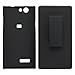 SOJITEK ZTE Blade L2 Black Holster Case 2-in-1 Hybrid Hard Shell Holster Combo With Kickstand & Belt Clip