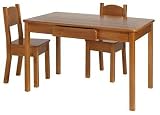 Arts and Crafts Table & Two Chairs - Honey Oak