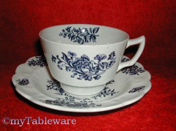 BOOTHS PEONY A8021 CUPS & SAUCERS by BOOTHS - MADE IN ENGLAND