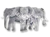 Clearly Charming Grey Elephant Silver & Enamel Pin