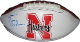 Tom Osbrone Autographed Nebraska Cornhuskers Logo Football W/PROOF, Picture of Tom Signing For Us. 3x National Champions
