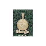 Georgia Bulldogs Solid 10K Gold ''GEORGIA'' Basketball Pendant