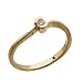 14Kt Yellow Gold Wiry Diamond Solitaire Ring