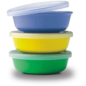 The First Years Tumble Mates Bowls w/ Snap & Stay Lids - 3pk