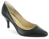 Leather Collection "Sammy" Ladies Leather Court Shoes - Black