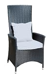 Ambientehome 63703 Verstellbarer Sessel Nairobi Polyrattan, schwarz