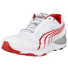 PUMA Complete Calibus II 184019, Herren Sportschuhe - Running, weiss, (white-metallic silver-puma red 01)