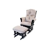 Today's Mom Madison Glider & Ottoman Set - Black/Tan