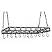 Kitchen & Housewares : Old Dutch International Rustic Rectangular Pot Rack with Hooks