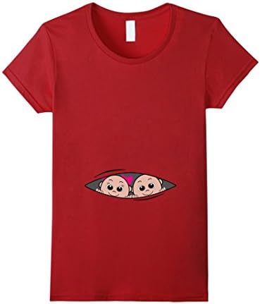Women's Twins Pregnancy t-shirt XL Cranberry