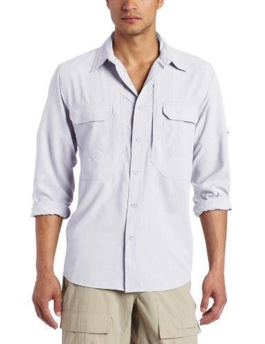 Royal Robbins Men's Expedition Light Long Sleeve Shirt, White, Medium On Sale